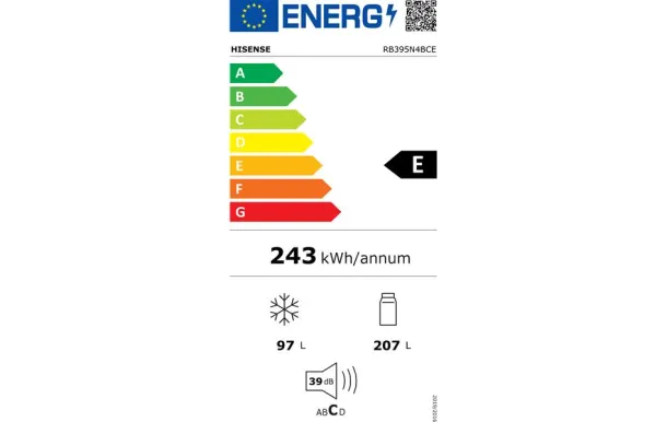 HISENSE RB395N4BCE – Combiné 304 L No Frost
