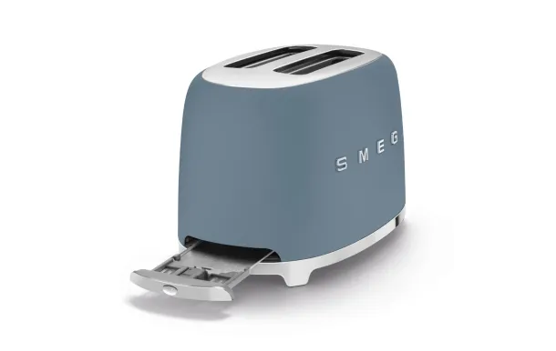 SMEG Grille-pain 2 Tranches Bleu Orage Mat Années 50 TSF01SBMEU