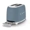 SMEG Grille-pain 2 Tranches Bleu Orage Mat Années 50 TSF01SBMEU