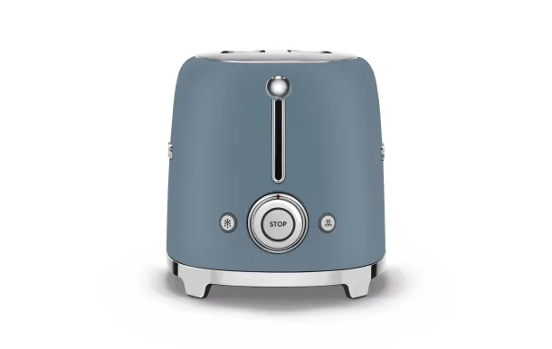 SMEG Grille-pain 2 Tranches Bleu Orage Mat Années 50 TSF01SBMEU
