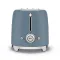 SMEG Grille-pain 2 Tranches Bleu Orage Mat Années 50 TSF01SBMEU