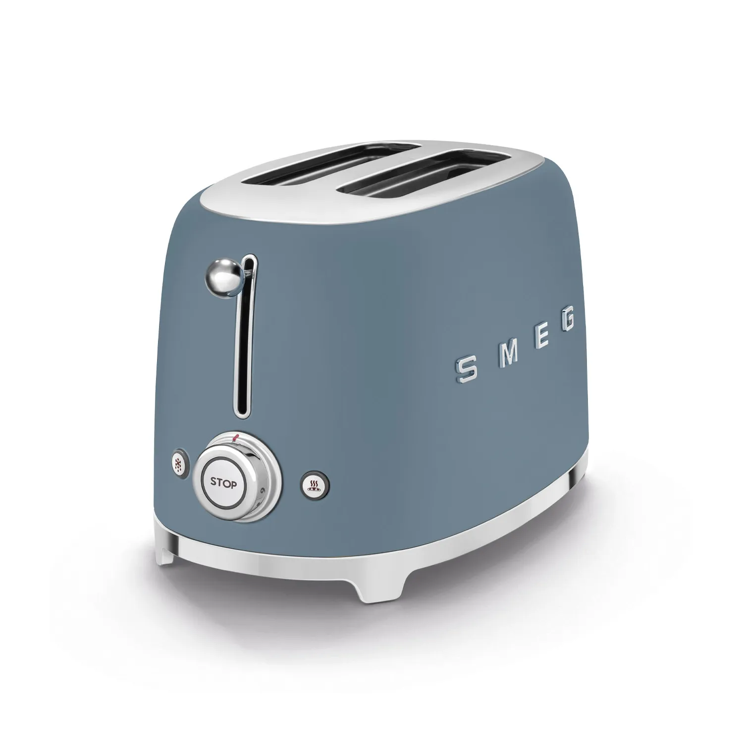 SMEG Grille-pain 2 Tranches Bleu Orage Mat Années 50 TSF01SBMEU