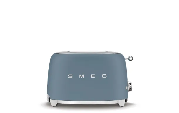 SMEG Grille-pain 2 Tranches Bleu Orage Mat Années 50 TSF01SBMEU