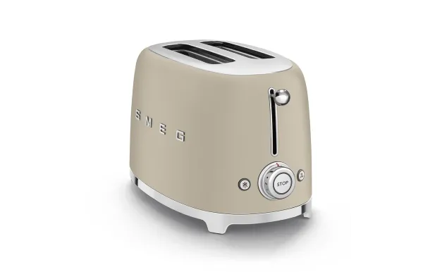 SMEG Grille-pain 2 Tranches Beige Lin Mat Années 50 TSF01MLMEU
