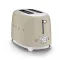 SMEG Grille-pain 2 Tranches Beige Lin Mat Années 50 TSF01MLMEU
