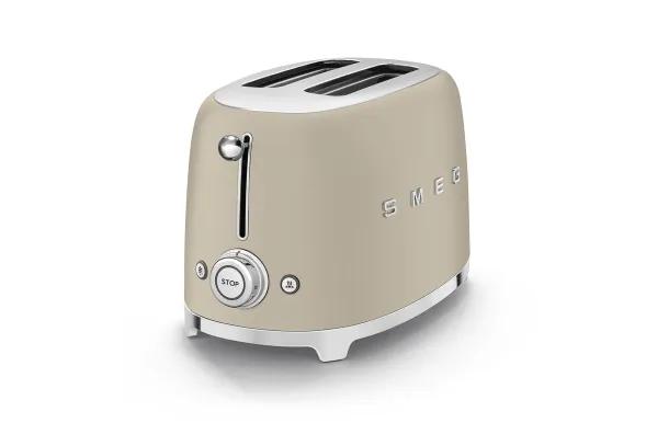 SMEG Grille-pain 2 Tranches Beige Lin Mat Années 50 TSF01MLMEU