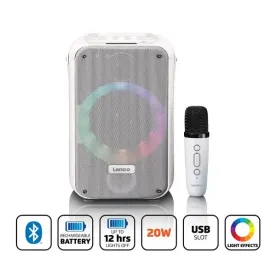 LENCO BTC-060WH – Enceinte karaoké Bluetooth
