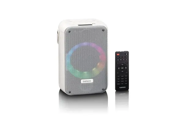 LENCO BTC-060WH – Enceinte karaoké Bluetooth