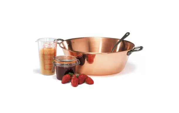 BAUMALU Bassine à confiture 9 L en cuivre – 38 cm