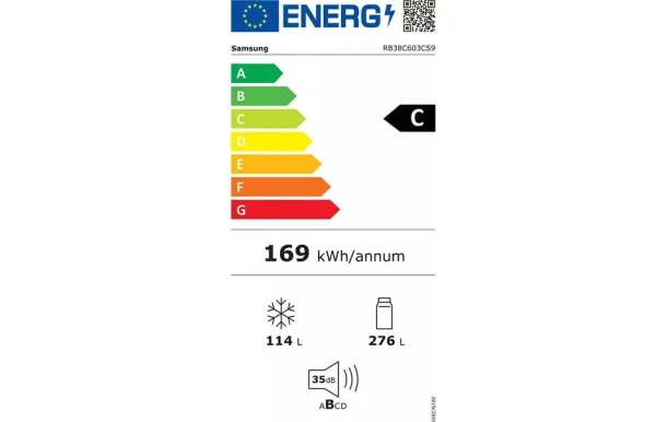 SAMSUNG RB38C603CS9 Réfrigérateur 390 L No Frost
