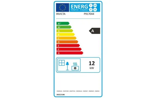 INVICTA Poêle à bois fonte SIAM 12 kW – Style rétro