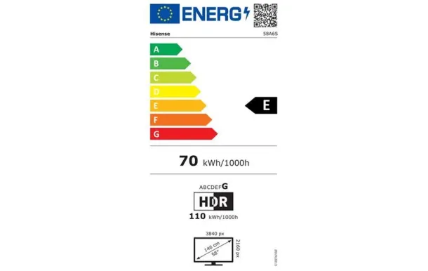 Hisense 58A6S TV LED 4K 146 cm Smart VIDAA