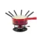 NOUVEL AG Service à fondue 22 cm Rouge - Fonte émaillée