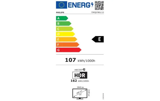 Philips 75PQS7801 TV QLED 4K 189 cm - Image vive