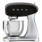 SMEG Robot Pâtissier 4,8 L Noir Années 50 SMF04BLEU