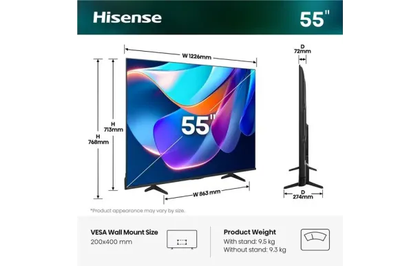 HISENSE 55A6S – TV 4K 139 cm Smart VIDAA
