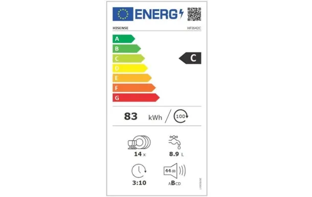 HISENSE HFI642C Lave-vaisselle 14 couverts 44 dB