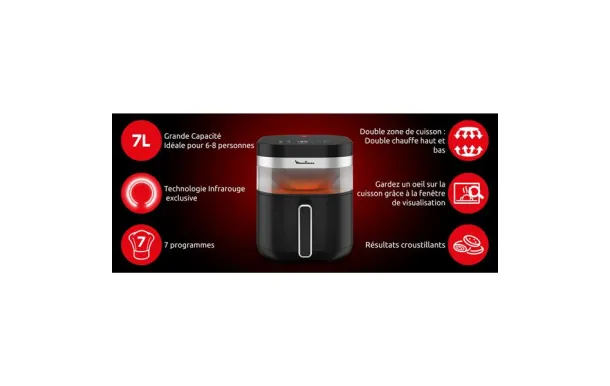 Moulinex Easy Fry Infrared 7L – Friteuse sans huile