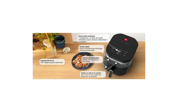 Moulinex Easy Fry Infrared 7L – Friteuse sans huile
