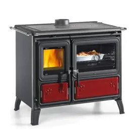 LA NORDICA Milly 16 Bordeaux – Cuisinière à bois 8,7 kW
