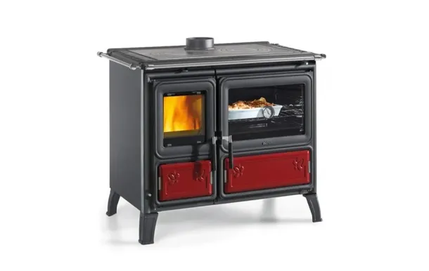 LA NORDICA Milly 16 Bordeaux – Cuisinière à bois 8,7 kW