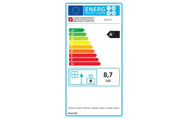 LA NORDICA Milly 16 Bordeaux – Cuisinière à bois 8,7 kW