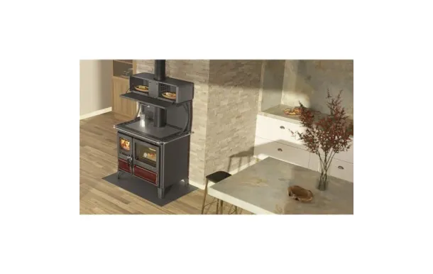 LA NORDICA Milly 16 Bordeaux – Cuisinière à bois 8,7 kW