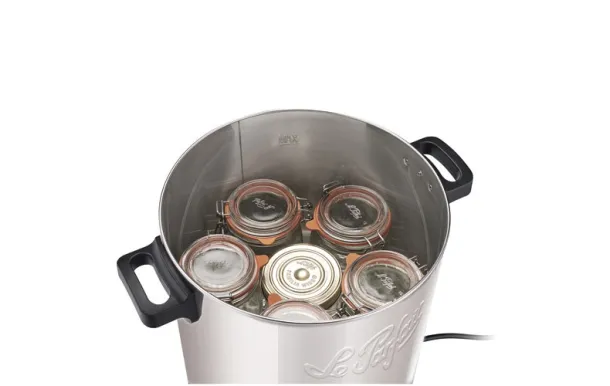 LE PARFAIT Stérilisateur Inox 23 L couvercle verre