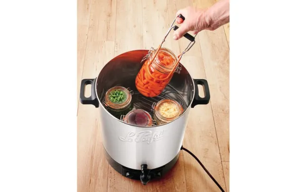 LE PARFAIT Stérilisateur Inox 23 L couvercle verre