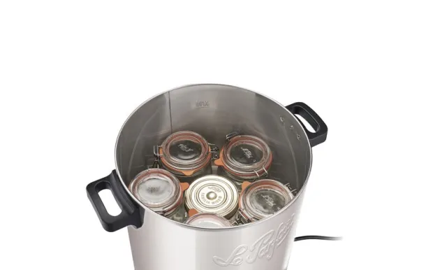 LE PARFAIT Stérilisateur Inox 23 L – Couvercle Verre