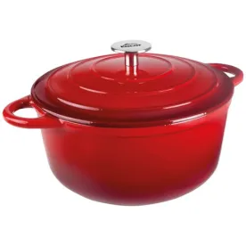 LACOR Cocotte Ronde en Fonte 24 cm Rouge