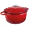 LACOR Cocotte Ronde en Fonte 24 cm Rouge