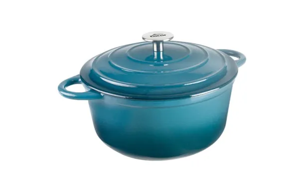 LACOR Cocotte Ronde Fonte 24 cm Bleu Océan
