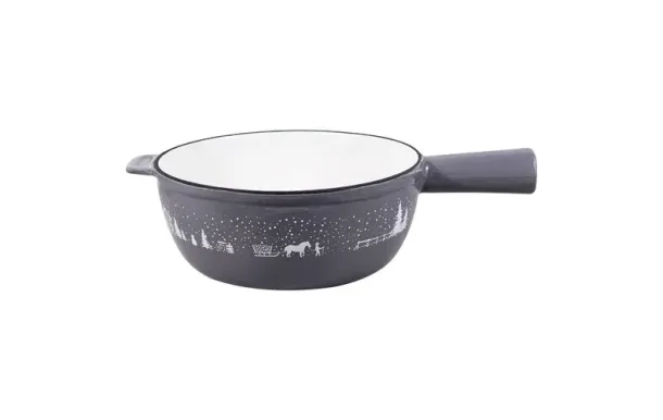 Poêlon à fondue 24 cm Gris Taupe - TABLE ET COOK