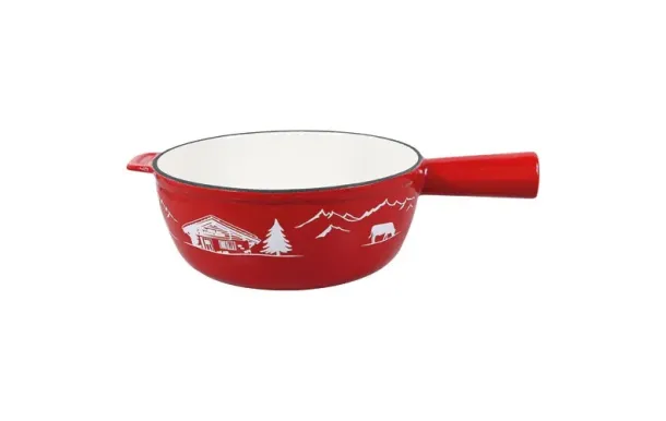 TABLE & COOK Poêlon à fondue 24 cm Rouge Montagne