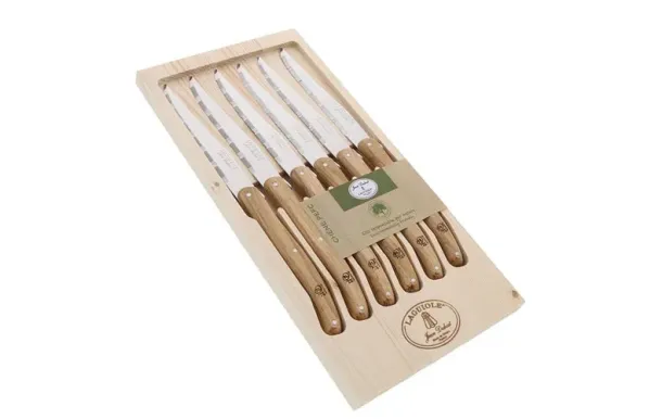 JEAN DUBOST Coffret 6 couteaux Laguiole Chêne PEFC