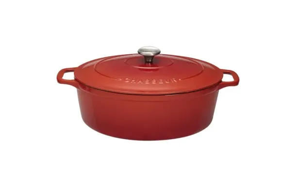 CHASSEUR Cocotte fonte ovale 33 cm Rubis – Sublime