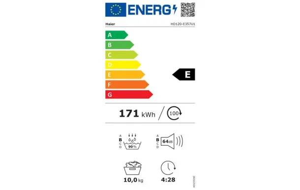HAIER Sèche-linge pompe à chaleur 12 kg HD120-E357U1
