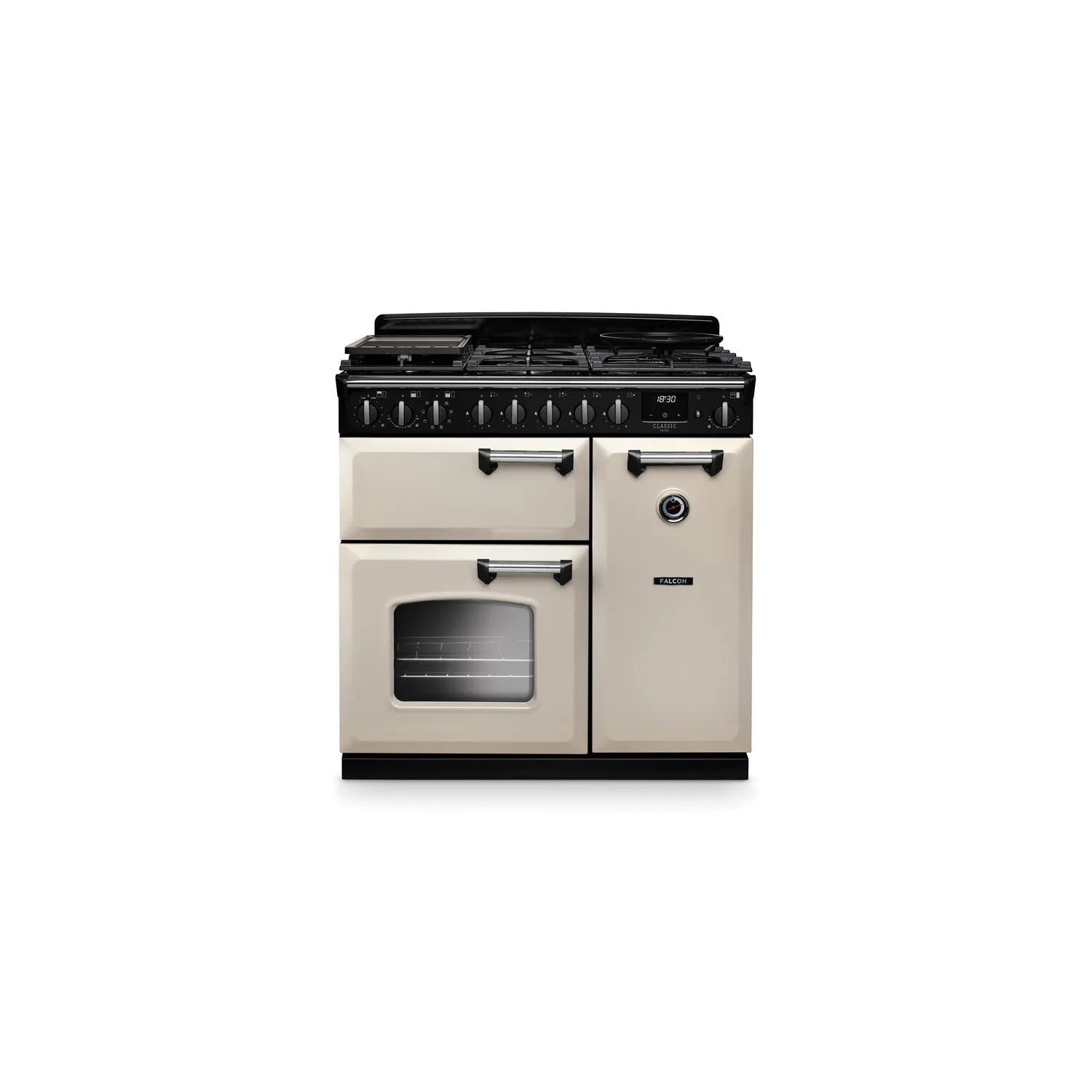 CLDL90DFPPCRCM E1 NGC TAB GAZ 90 Cm Crème Pastel Chrome