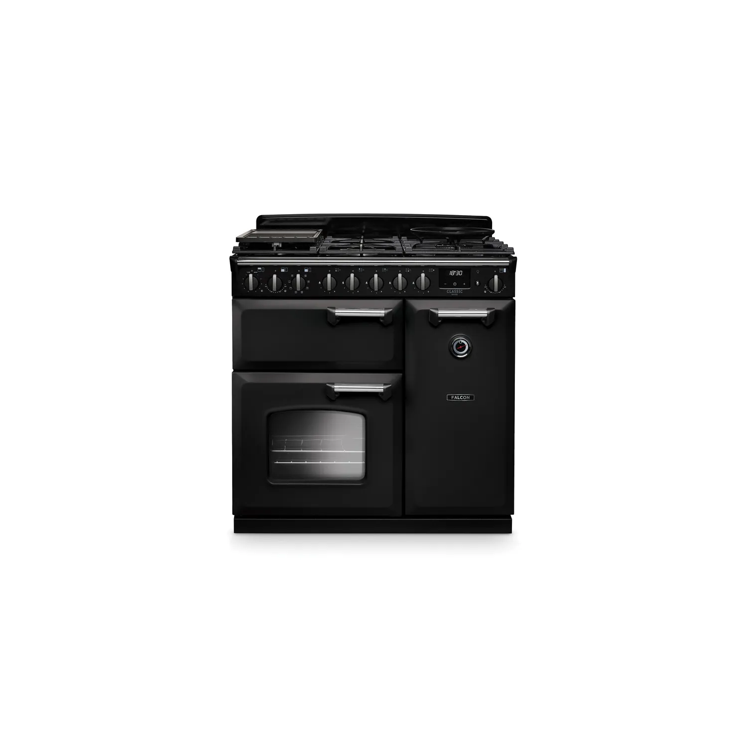 FALCON Piano de cuisson classic de luxe 90 cm NGC TAB GAZ charbon chrome FALCON Piano de cuisson classic de luxe 90 cm NGC TAB GAZ charbon chrome