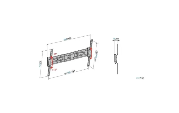 Meliconi GS T600 PLUS CG – Support TV VESA 600