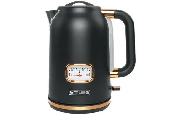 Bouilloire MUSE 1,7 L Noir & Cuivre – Style rétro