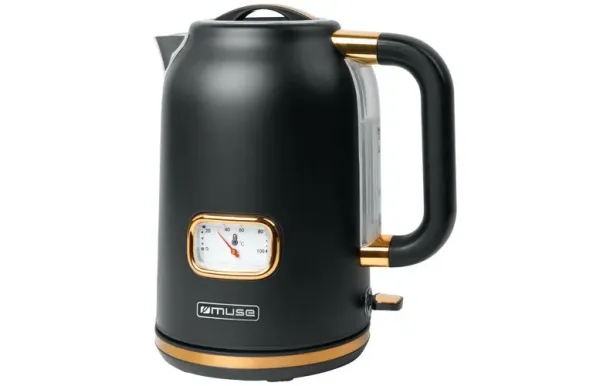 Bouilloire MUSE 1,7 L Noir & Cuivre – Style rétro