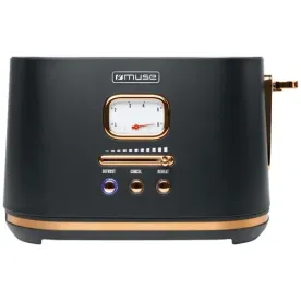 MUSE Grille-pain 2 fentes Noir & Cuivre MS130BC