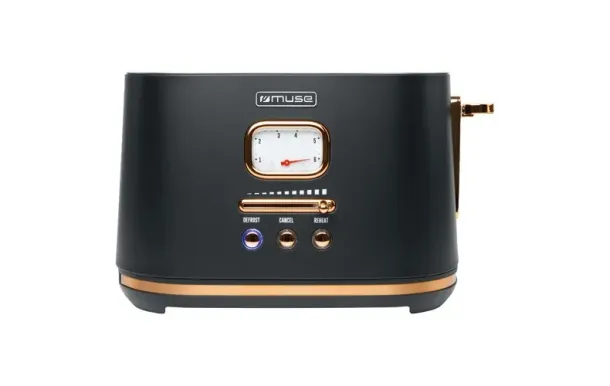 MUSE Grille-pain 2 fentes Noir & Cuivre MS130BC