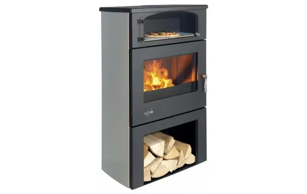 GODIN Grand Chinon Étuve 2 Gris Argent - Poêle à bois 11 kW