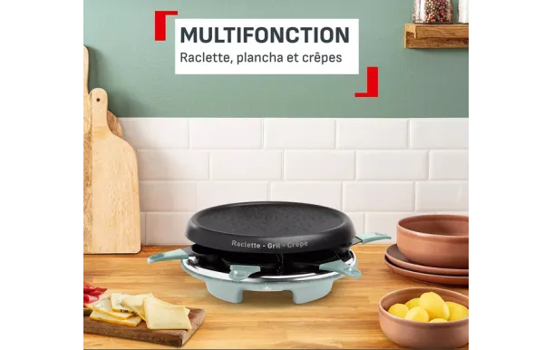 Tefal RE1513F0 Raclette Grill Crêpe 6 personnes
