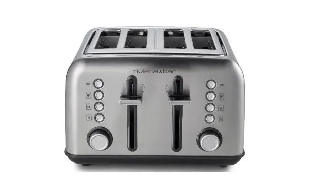 RIVIERA & BAR Grille-pain 4 fentes Inox QGP240