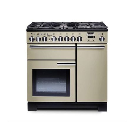 FALCON Piano de cuisson 90 cm Professional Deluxe Mixte crème/Chrome - PDL90DFCR/C