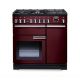 FALCON Piano de cuisson 90 cm Professional Deluxe Mixte Rouge Airelle/Chrome - PDL90DFCY/C